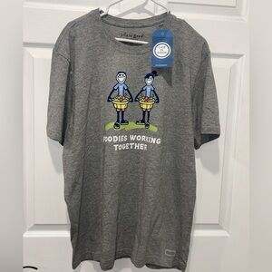 Life Is Good Men's Size XL Tee Shirt Short Sleeve “Foodies Working Together” NWT